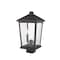 Z-Lite Beacon 2 Light Outdoor Post Mount Fixture, Black & Clear Beveled 568PHBS-BK - alternate 5